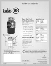 INSINKERATOR BADGER 1 OWNERS MANUAL Pdf。